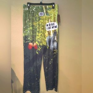Men's NEW WT "Brief Insanity" squirrel / nuts loungewear/pajama pants size Large